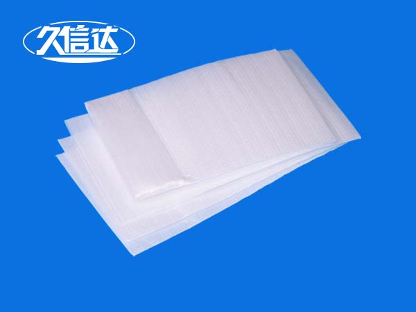 最新钢化玻璃包装袋_CPE磨砂复珍珠棉一体袋(图1)