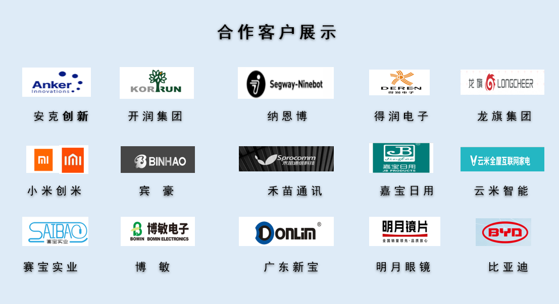 CPE磨砂胶袋，久信达部分客户展示(图1)